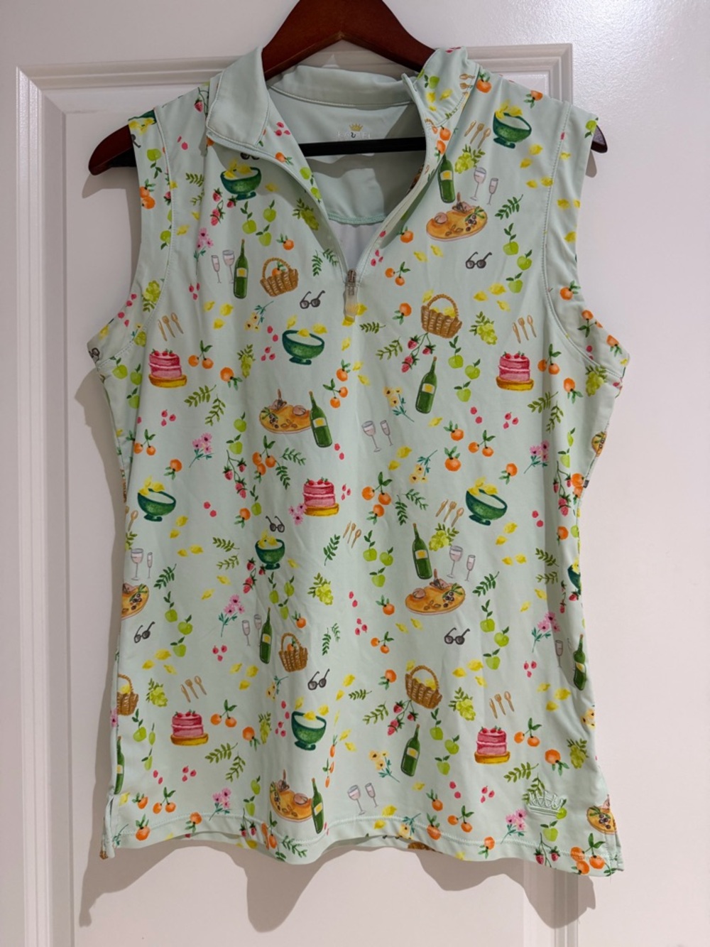 Kastel Denmark Picnic Print Polo Top